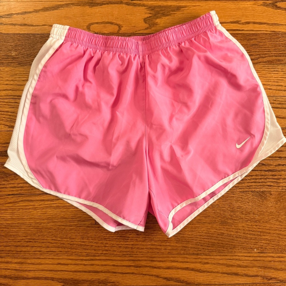 Nike‎ Girls Dri-FIT Tempo Running Shorts Pink White Size XL 848196-675